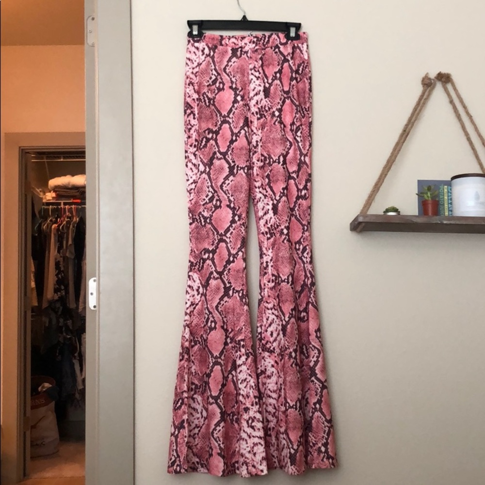 Pink snakeskin pants